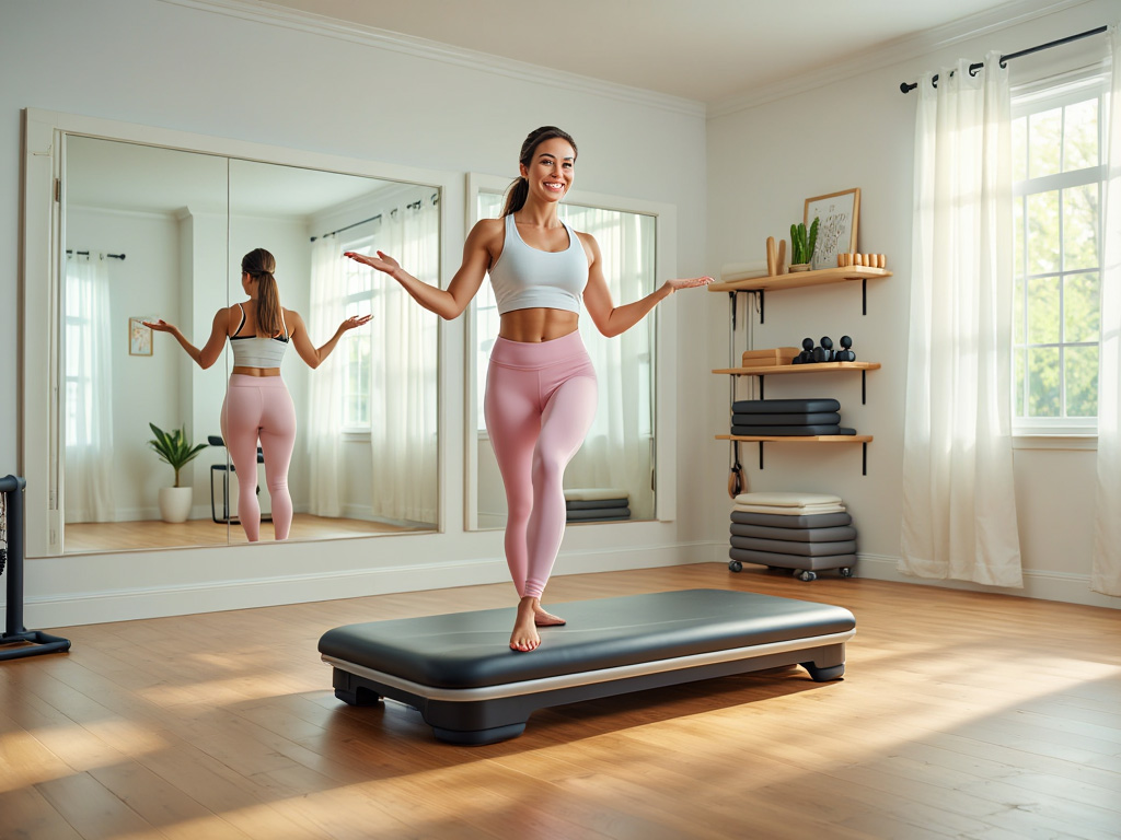 Maja visar upp sitt pilatesrum hemma